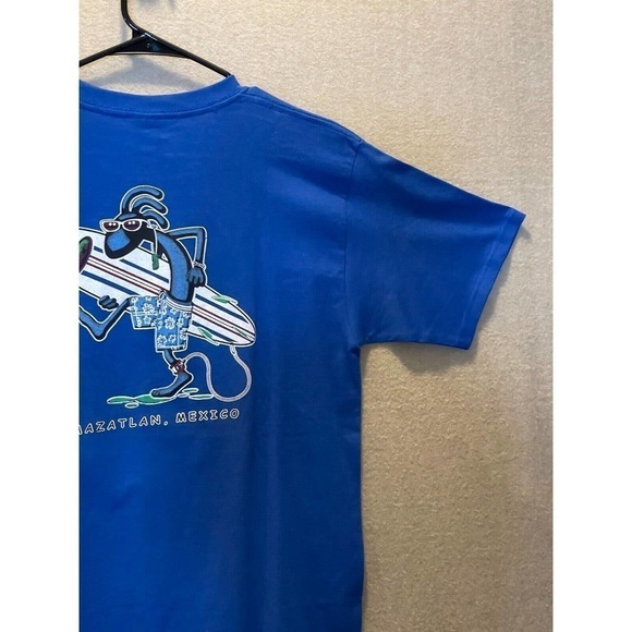 Yazbek Shirt Men's Medium Blue Mazatlan, Mexico - Picture 10 of 12